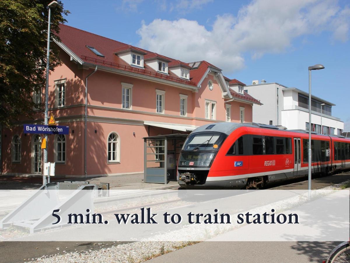 Sehr Grosse Ferienwohnung In Bester Lage Mit Grosser Sonnenterrasse L Innenstadtnaehe L 1 Minute Zum Bahnhof L Grosse Kueche L Tv L Extra-Wc L Free-Wlan L Willkommen Im Hallo!-Apartment 5 Бад-Верисхофен Экстерьер фото